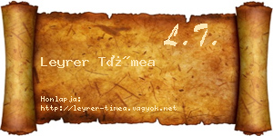 Leyrer Tímea névjegykártya